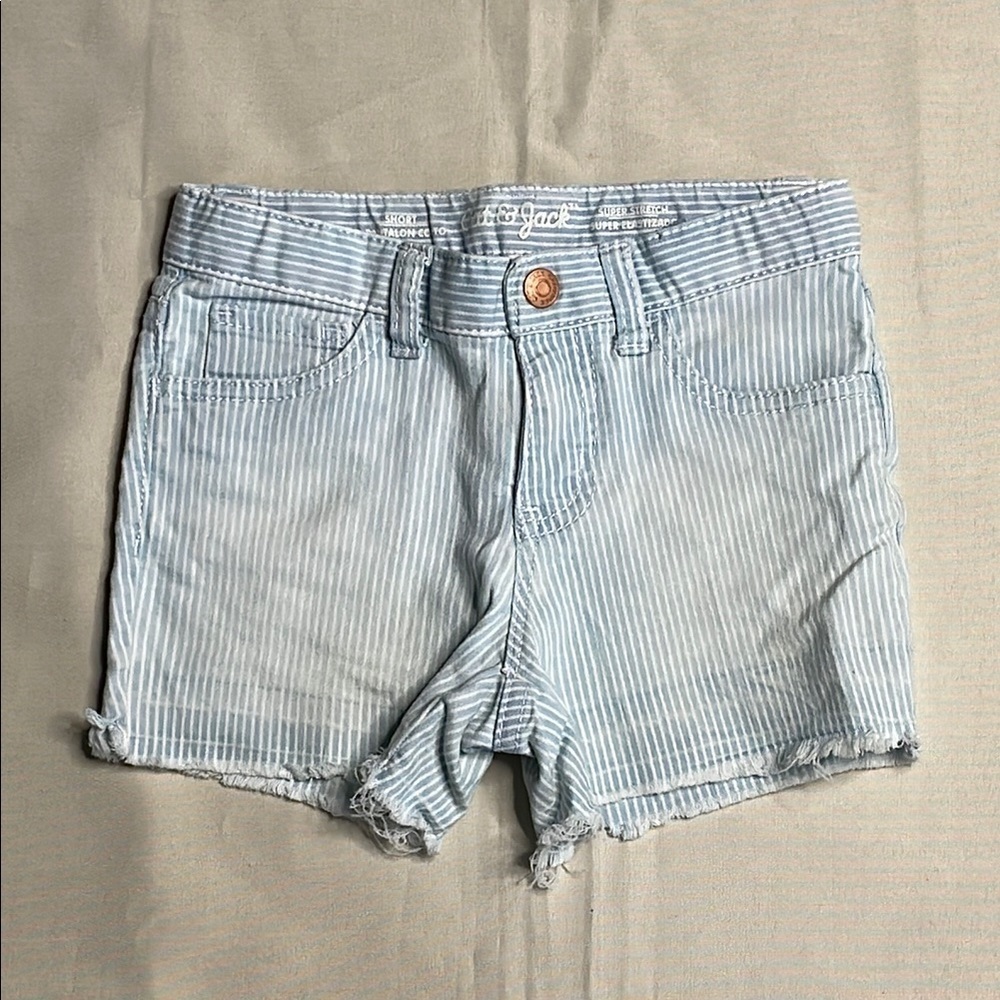 CAT & JACK Light Blue Striped Denim Shorts